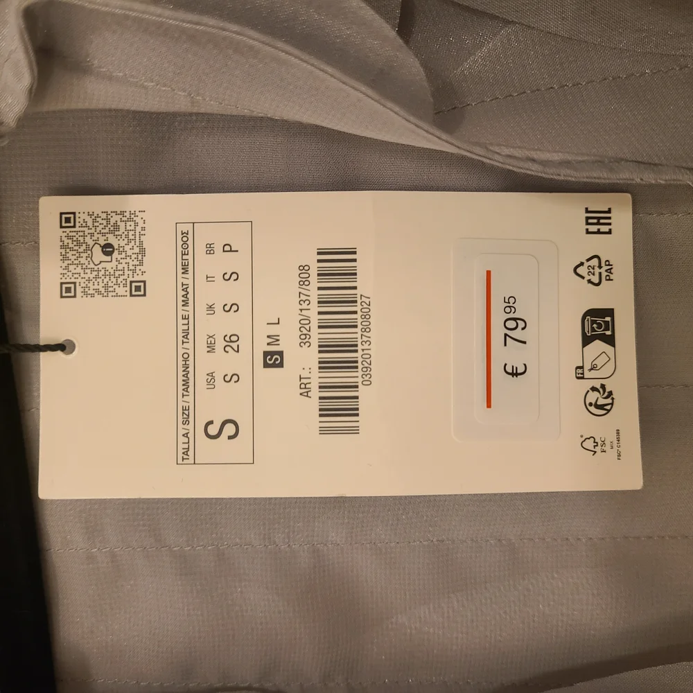 NWT ZARA GREY METALLIC TOPPER - Picture 2 of 2